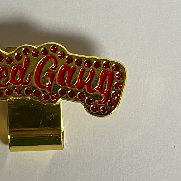 Fitted Gang Blip Hat Collector Pin Pins Streetwear Hats Fitted New Era Gold Red - Picture 3 of 8